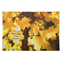 Sets de table de tradition de famille de thanksgiv
