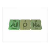 Seul-Al-o-Ne-aluminium-oxygène-Néon Cartes Postales