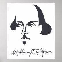 Shakespeare simple avec la signature affiche