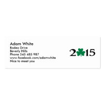 shamrock 2015 modèles de cartes de visite