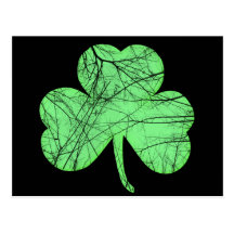 Shamrock affligé par cru cartes postales