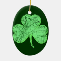 Shamrock affligé par cru décoration pour sapin de noël