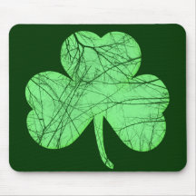 Shamrock affligé par cru tapis de souris