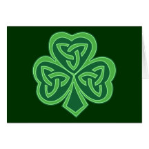 Shamrock celtique de noeud carte de vœux