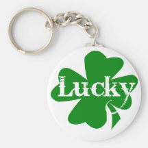 Shamrock chanceux de vert de jour de St Patricks d Porte-clé