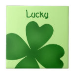Shamrock chanceux du jour de St Patrick mignon Carreaux