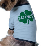 Shamrock chanceux t-shirts pour toutous