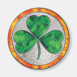 Shamrock en verre aimant