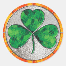 Shamrock en verre autocollants