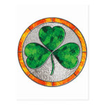 Shamrock en verre carte postale