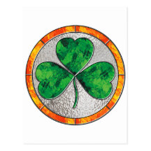 Shamrock en verre carte postale