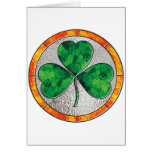 Shamrock en verre cartes