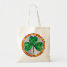 Shamrock en verre sac fourre-tout
