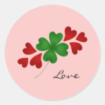 Shamrock et coeurs romans du jour de St Patrick Autocollants