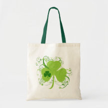 Shamrock irlandais vert sacs fourre-tout