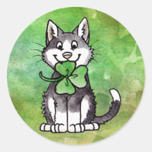 Shamrock Kitty Autocollants