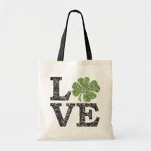 Shamrock mignon d'amour sac en toile