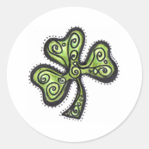 Shamrock vert autocollant