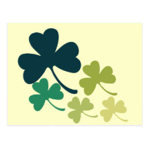 Shamrocks artistiques carte postale