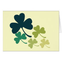 Shamrocks artistiques cartes de vœux