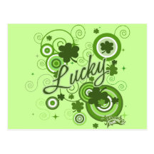 Shamrocks chanceux cartes postales