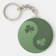 Shamrocks de Yin Yang Porte-clé