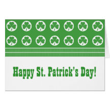 Shamrocks et carte de voeux de rayures