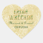 Shamrocks et mariage irlandais d'or adhésif