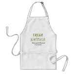 Shamrocks et mariage irlandais d'or tablier