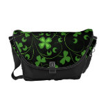 Shamrocks irlandais noirs besace