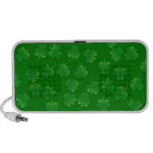 shamrocks verts sur le motif vert d'arrière - plan haut-parleurs PC