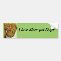 Shar-Pei poursuit l'adhésif pour pare-chocs Autocollant Pour Voiture