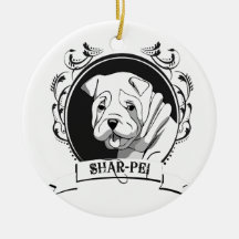 SHARPEI (2) DÉCORATIONS DE NOËL