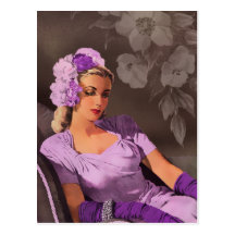 Sheila - les années 1940 même l'usage dans le lila carte postale
