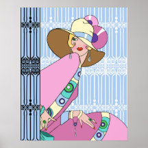 Shelby, Madame des années 1920 dans le bleu et le  Affiche