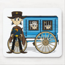 Shérif Mousepad de cowboy de poncho Tapis De Souris