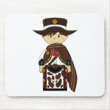 Shérif Mousepad de cowboy de poncho Tapis De Souris