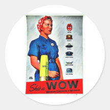 Shes A wow Autocollants Ronds