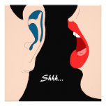 Shhh… Chuchotement d'invitation de fête dans l'ore