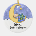 Shhh cintre de porte de sommeil de bébé décorations pour sapins de noël