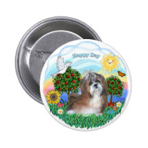 Shih Tzu (brun-blanc) Badge