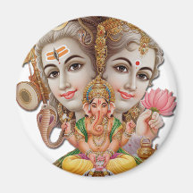 Shiva et famille aimant pour réfrigérateur