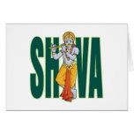 Shiva jouant la cannelure cartes de vœux