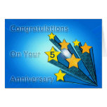 Shooting Stars personnalisable d'anniversaire des  Cartes
