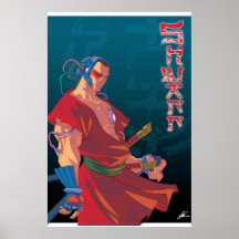SHWANN : Les samouraïs futuristes DJ impriment Posters