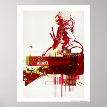 SHWANN : Les samouraïs futuristes DJ Posters