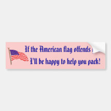 Si le drapeau américain vous offense adhésif pour voiture