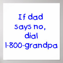 Si le papa dit no (le bleu) affiche