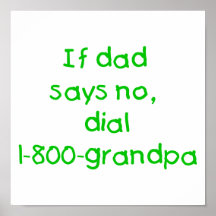 Si le papa dit no (le vert) affiches