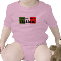 Si mignon je dois être chemise infantile italienne body pour bébé
